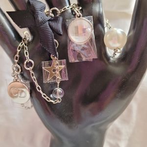 Christian Dior silver tone necklace